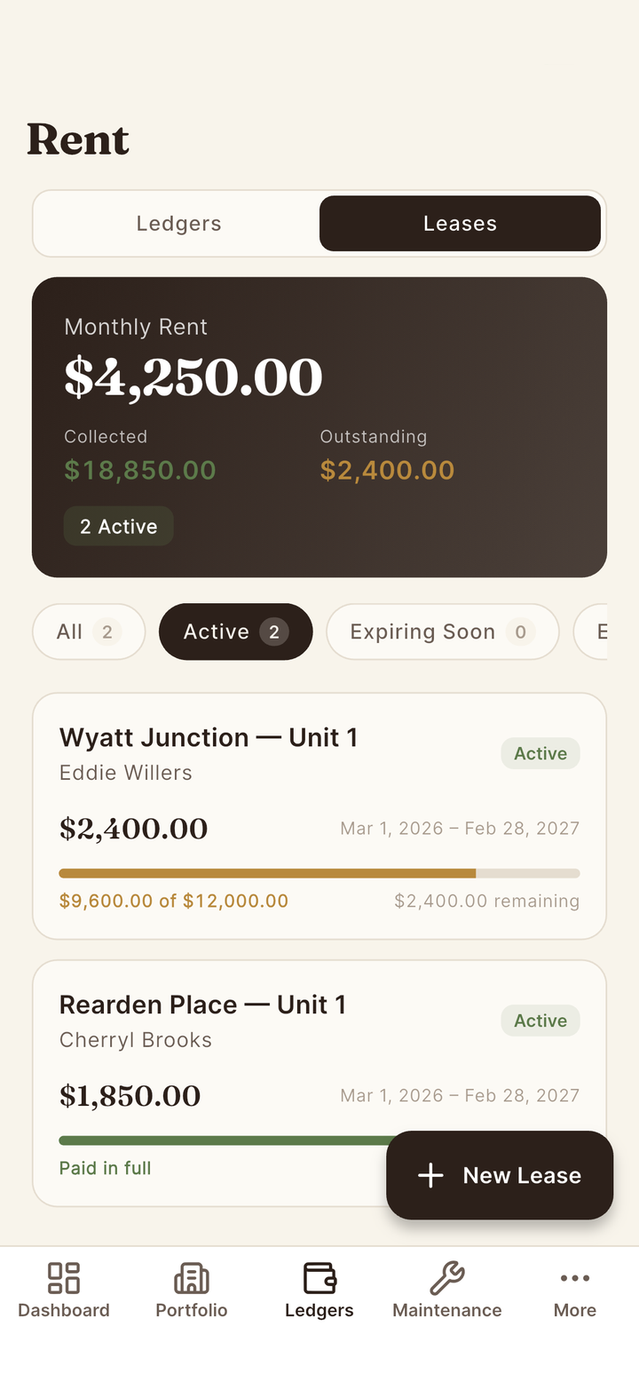 Gault leases screen