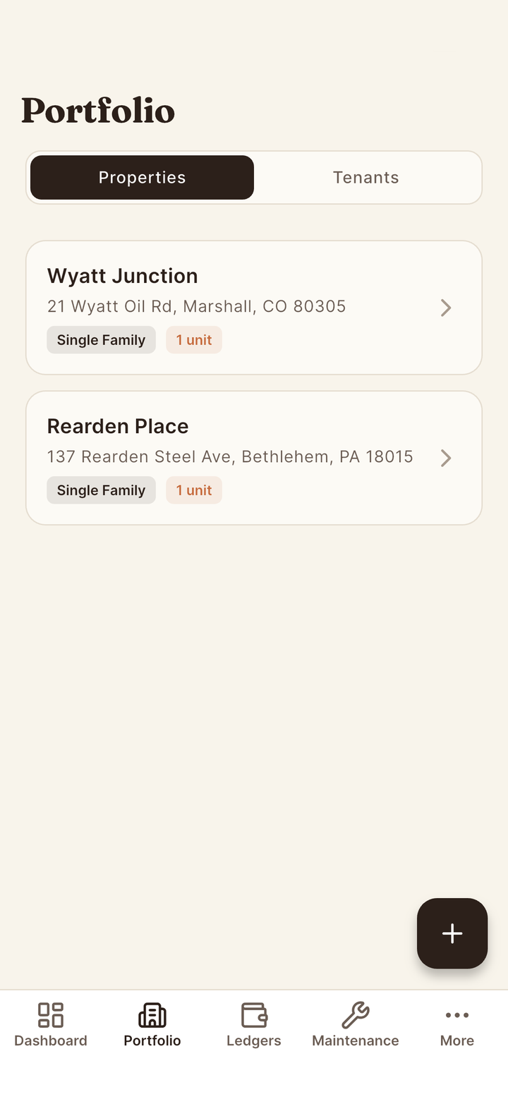 Gault properties screen